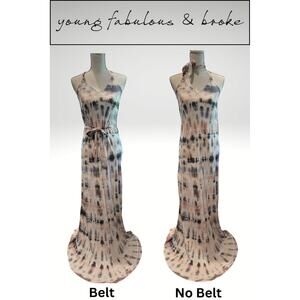 MSRP $215 NWT YOUNG FABULOUS & BROKE Carla Maxi Abstract Animal Wash Size M